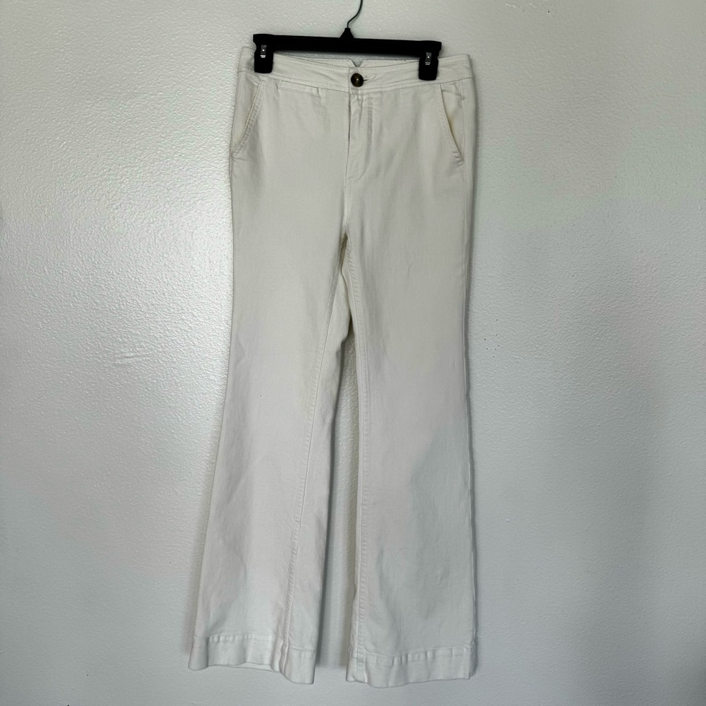 White Anthropology high rise bootcut pants in size 2